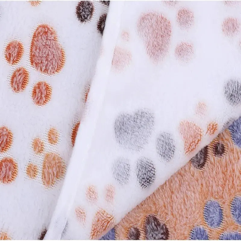 Cozy Paw Print Pet Blanket