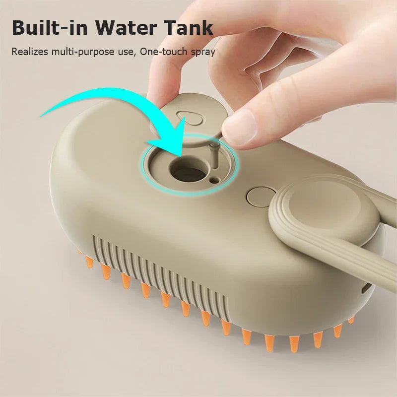 3-in-1 Steam Cat Grooming Brush