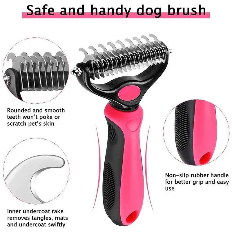 Double-Sided Pet Deshedding Comb