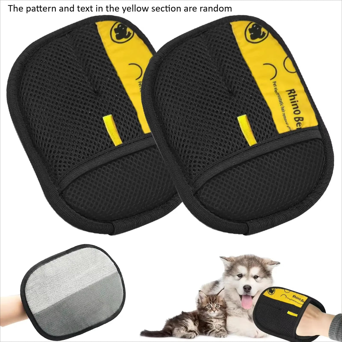 Double-Sided Cat Grooming Gloves