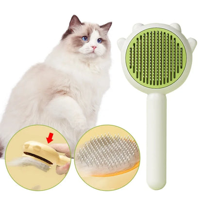 Self-Cleaning Pet Grooming Brush