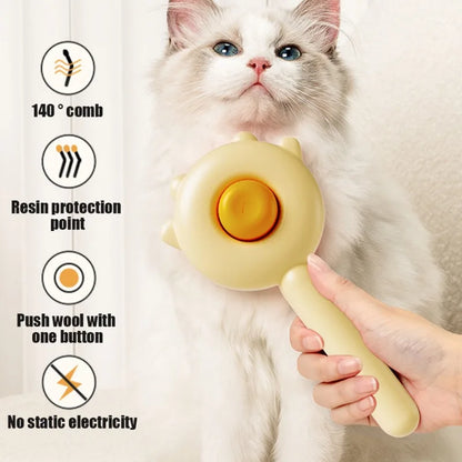 Self-Cleaning Pet Grooming Brush