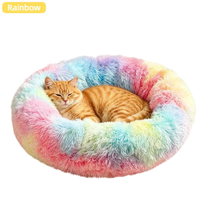 Calming Donut Plush Pet Bed