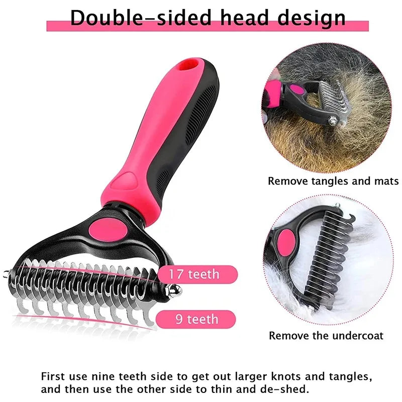 Double-Sided Pet Deshedding Comb
