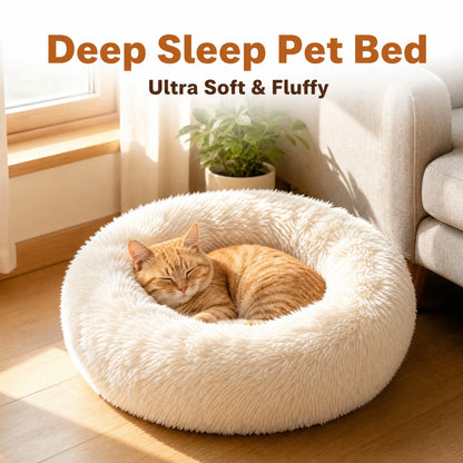 Calming Donut Plush Pet Bed
