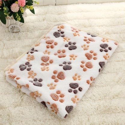 Cozy Paw Print Pet Blanket