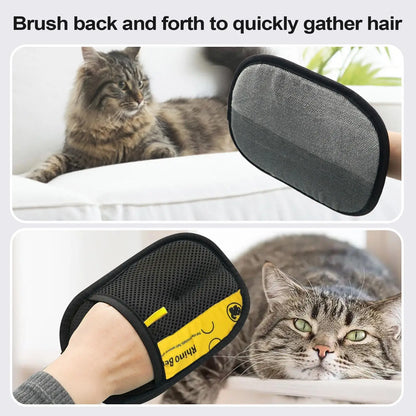 Double-Sided Cat Grooming Gloves