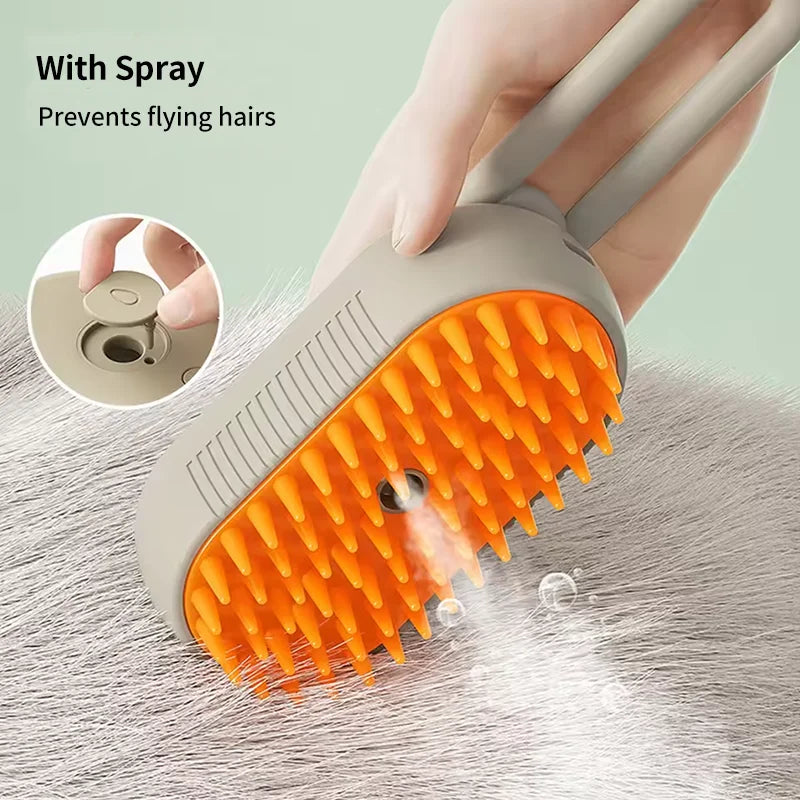 3-in-1 Steam Cat Grooming Brush