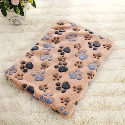 Cozy Paw Print Pet Blanket