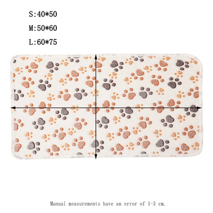 Cozy Paw Print Pet Blanket