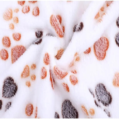 Cozy Paw Print Pet Blanket