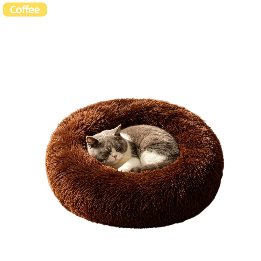 Calming Donut Plush Pet Bed