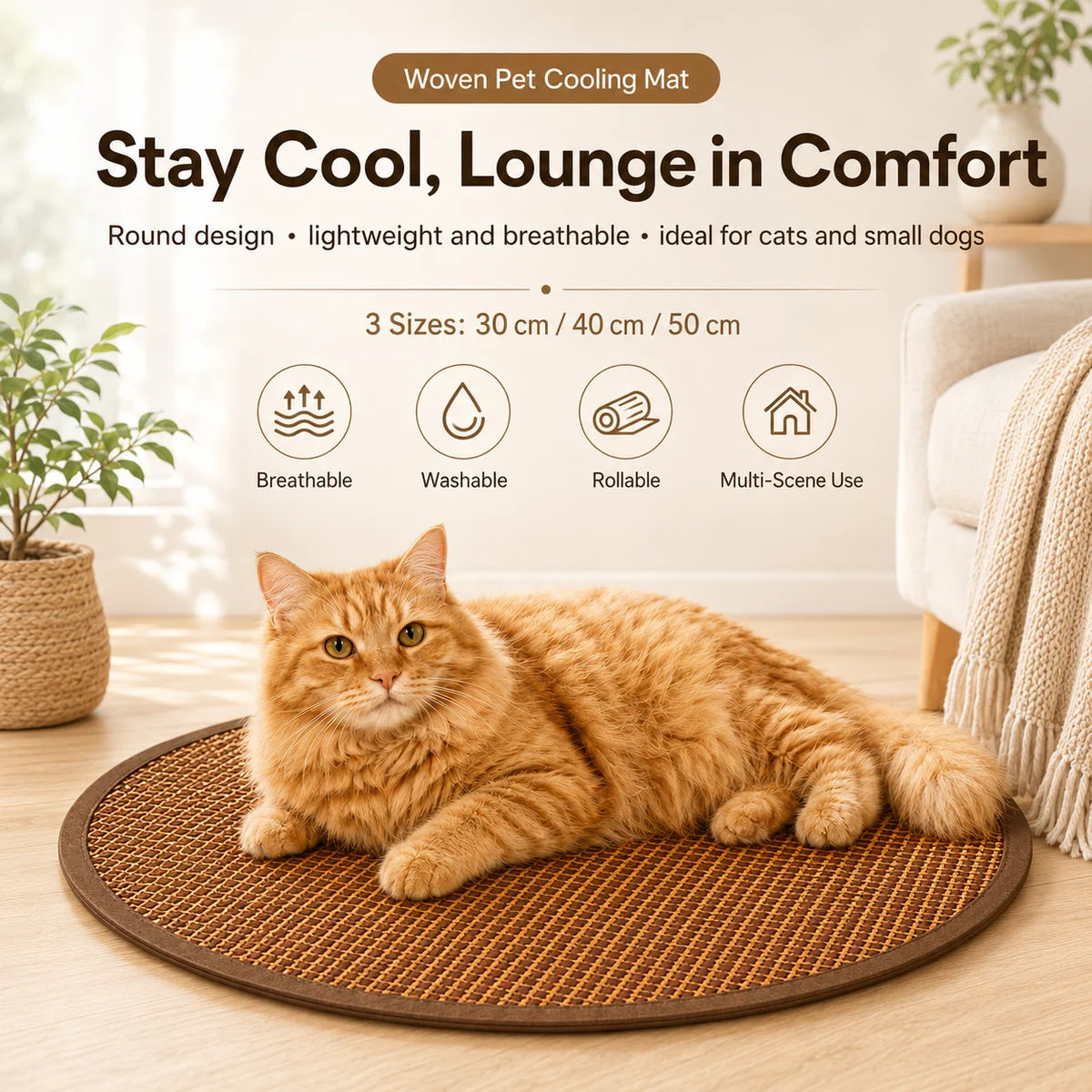 Woven Cooling Cat Mat