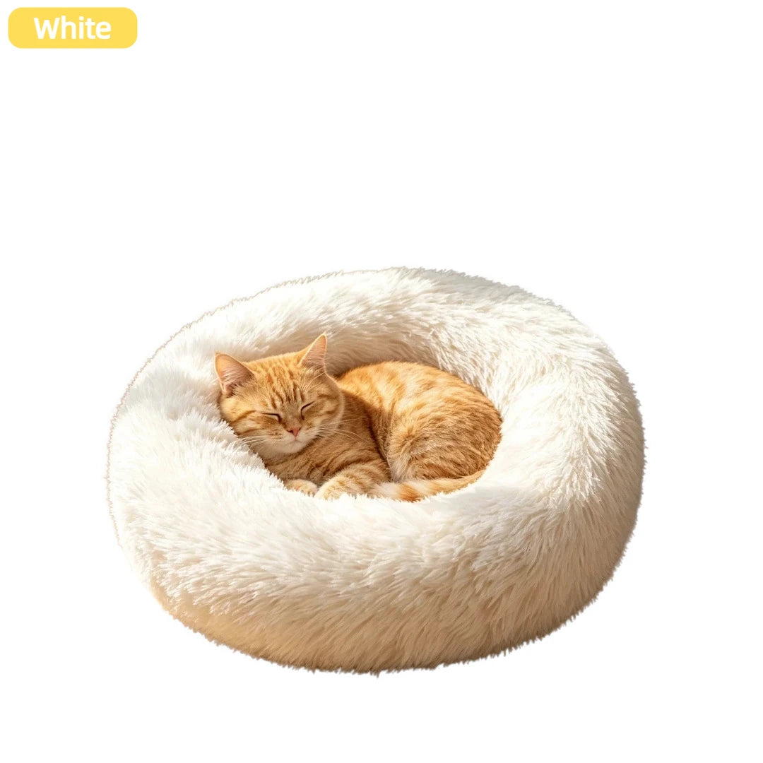 Calming Donut Plush Pet Bed
