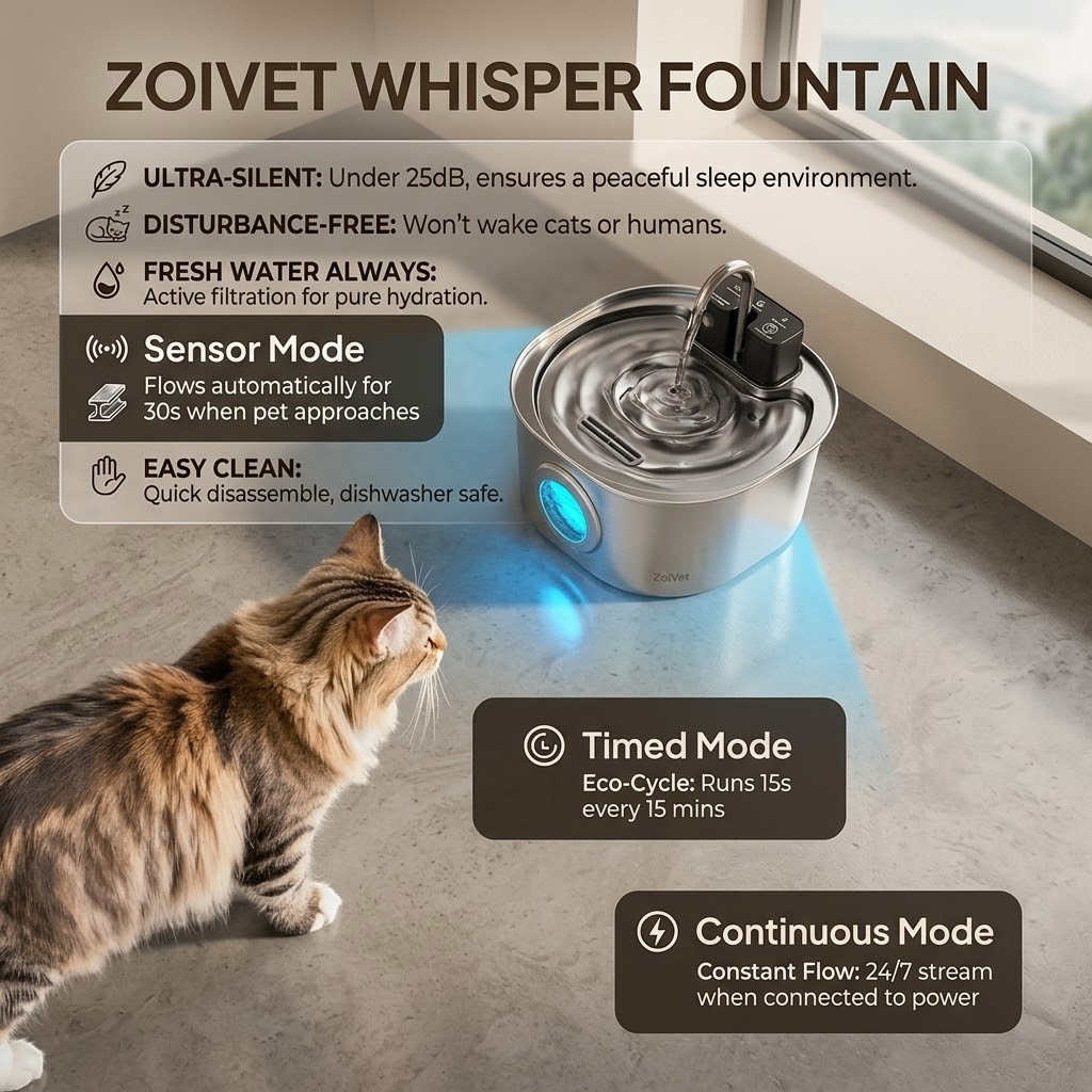 ZoiVet | Wireless Cat Water Fountain