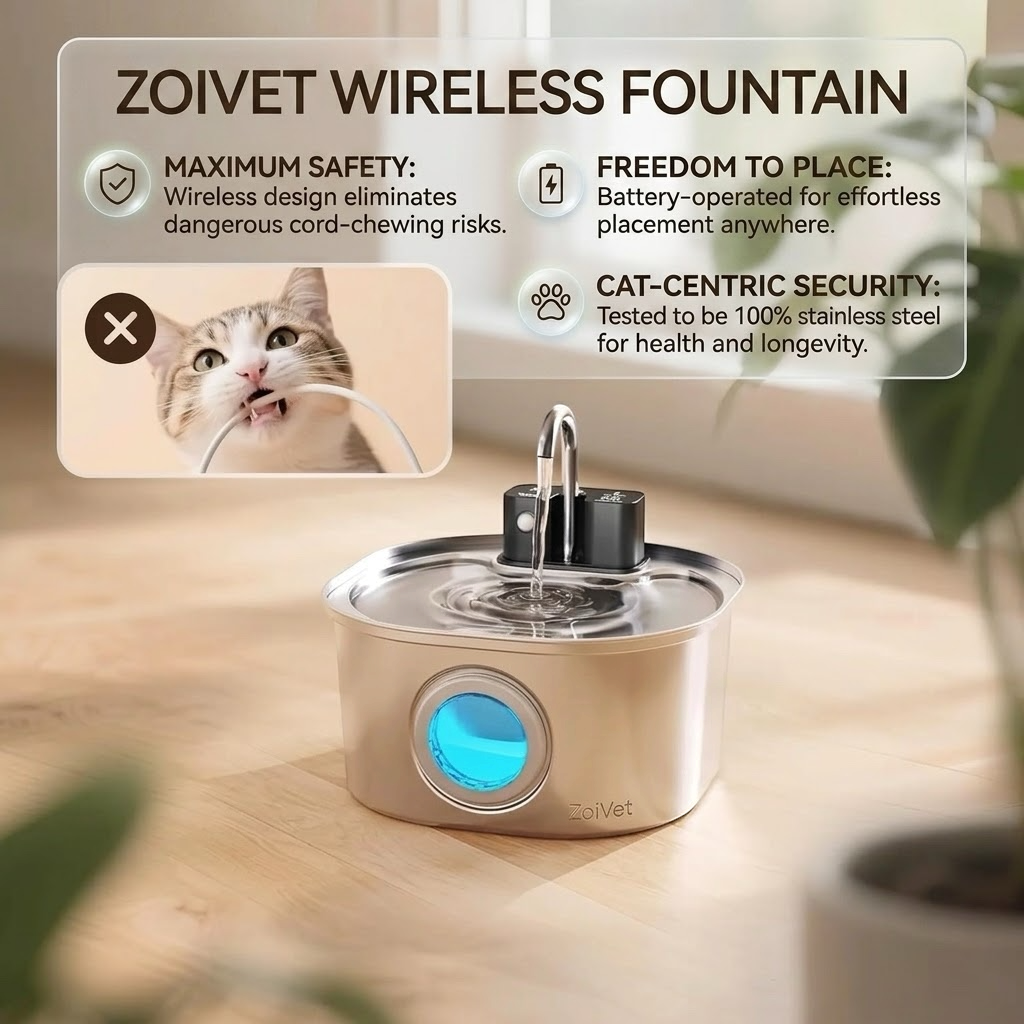 ZoiVet | Wireless Cat Water Fountain